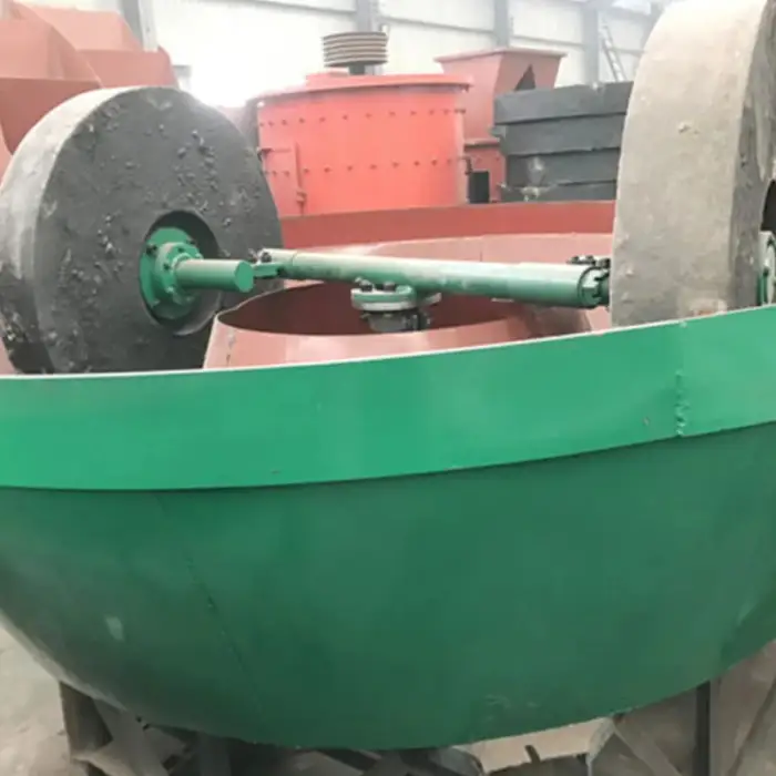 Small Scale Gold Mining Equipment Wet Pan Mill Round Mill Gold Round Mill Shipping to Southern Africa Model: 1100