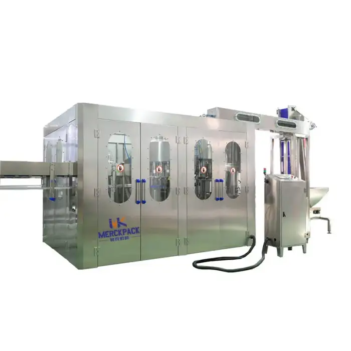 Full Automatic Glass Bottle Carbonated Drink Beer Soda Water Production Line