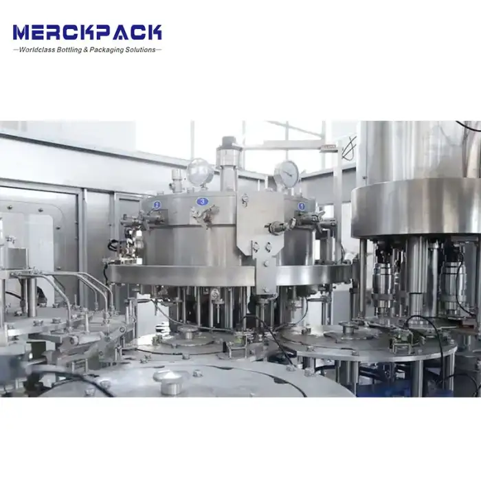 Full Automatic Glass Bottle Carbonated Drink Beer Soda Water Production Line