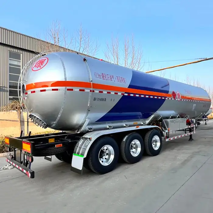 ZW Group tri-axle 45000 50000 Li stainless steel LPG Butane Transport semi-trailer