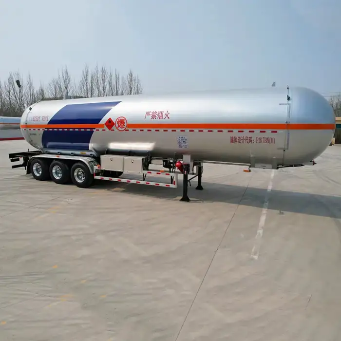 ZW Group tri-axle 45000 50000 Li stainless steel LPG Butane Transport semi-trailer