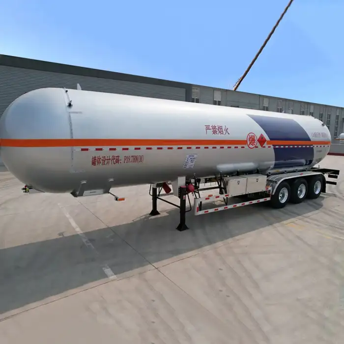 ZW Group tri-axle 45000 50000 Li stainless steel LPG Butane Transport semi-trailer