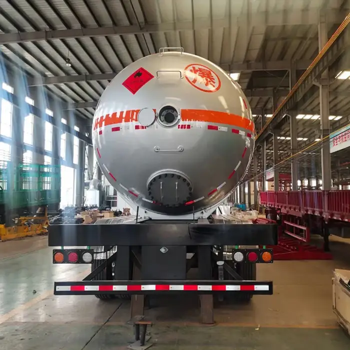 ZW Group tri-axle 45000 50000 Li stainless steel LPG Butane Transport semi-trailer