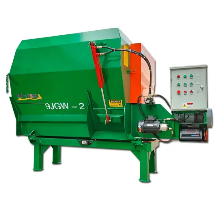 Horizontal 2 Cubic TMR Feed Mixer for Cattle and Sheep Efficient Feed Processing Machine