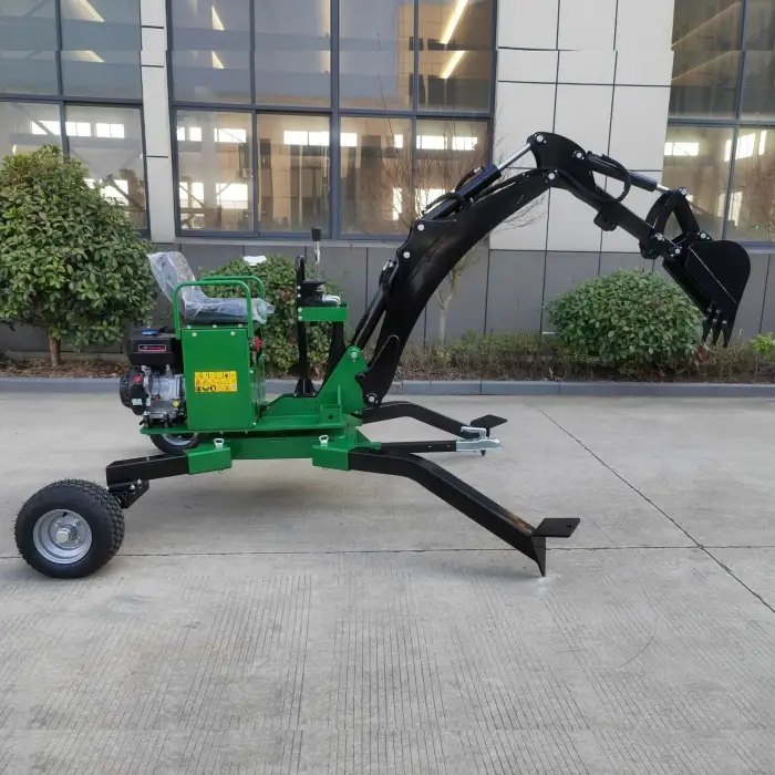 15HP ATV Towable Backhoe with 360-Degree Rotation