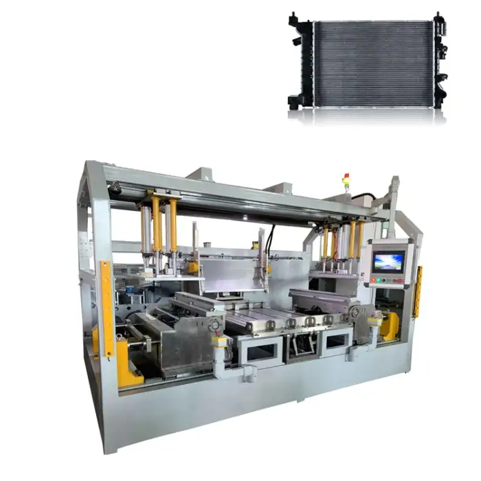 Automatic radiator core assembling machine with tube dispenser for car &amp; vehicle radiator core assembly