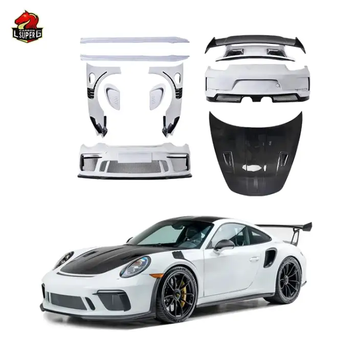 GT3 RS Style Carbon Fiber Bodykit For Porsche 911 991.2 GT3RS Car Bumpers Front Bumper Rear Bumper Side Skirt Spoiler