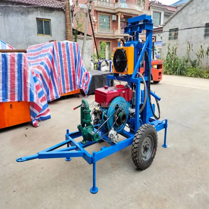 Water well drilling machine with 25HP 28HP 30HP 35HP diesel engine