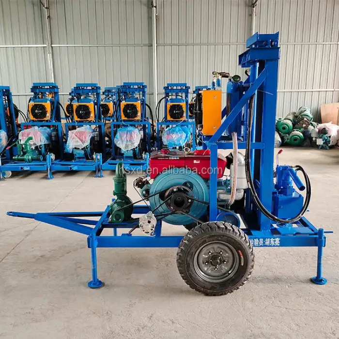 Water well drilling machine with 25HP 28HP 30HP 35HP diesel engine