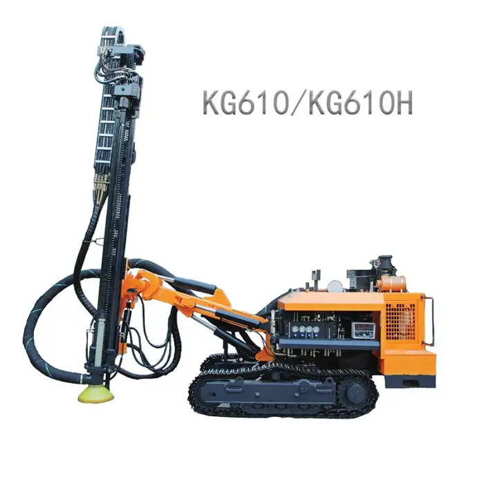 40m Crawler mounted diesel engine driven borehole DTH pneumatic mine drilling rig