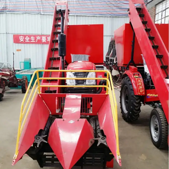 Tractor mounted 2 rows corn harvester