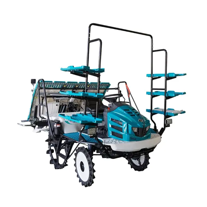 6 Rows Ride-on Style Rice Seed Planting Transplanter Machine