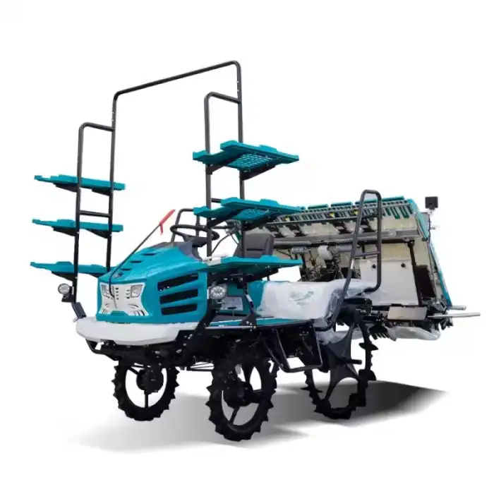 8 Rows High-speed Rice Transplanter Agricultural Driving Type Riding Machine