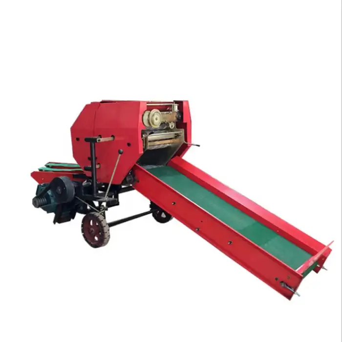 Corn stalk automatic silage baler bundled film round bale machine