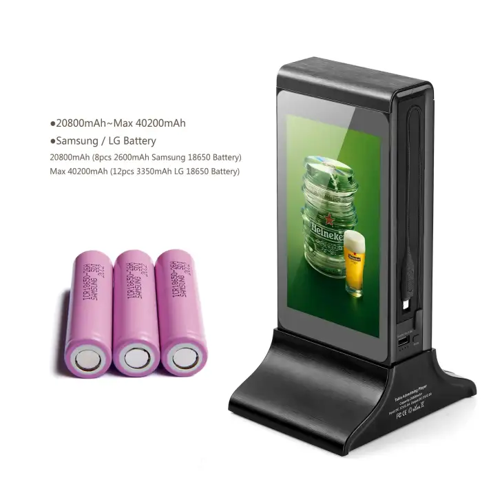 New innovative electronics products usb wireless charger Table Menu Restaurant Power bank