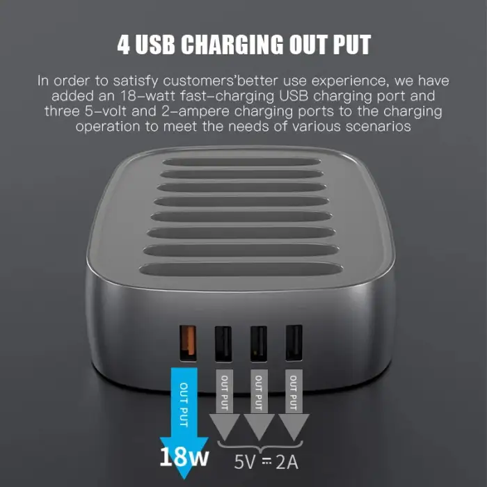 WST Public Sharing Power Bank Multi Power Bank Station 8 Pieces Universal Portable 10000mah Power Bank for Coffee Shop