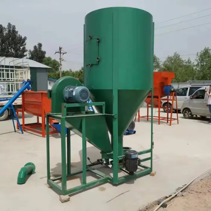 ISO 9001 Poultry feed mill mixer with crusher for animal(1000KG /H)