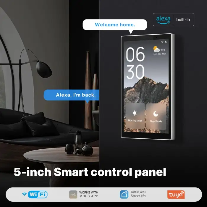 TYSH Smart Home Automation Control Panel With Tuya Smart Life App Alexa Voice Control Function