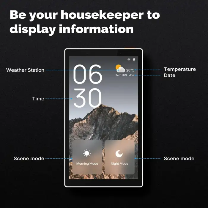 TYSH-CCS7 5-Inch Tuya Control Panel – Smart Control Made Easy