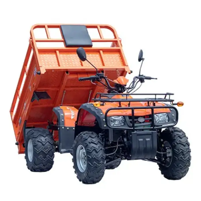 Single Cylinder 4 Stroke Water Cooled 1.8m 4 Wheels 2WD 275 cc ATV 4x4 Adult Farm Truck ATV Trailer