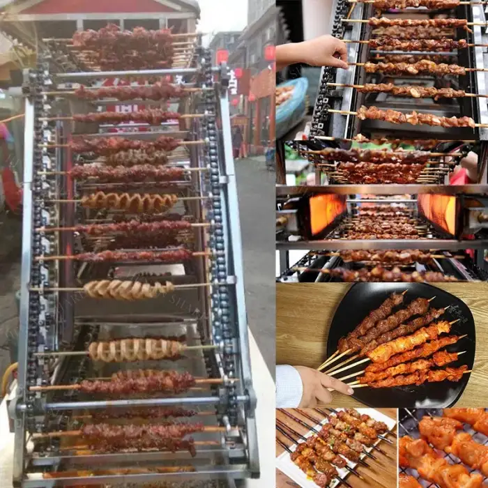 Automatic seekh kebab maker grill making machine