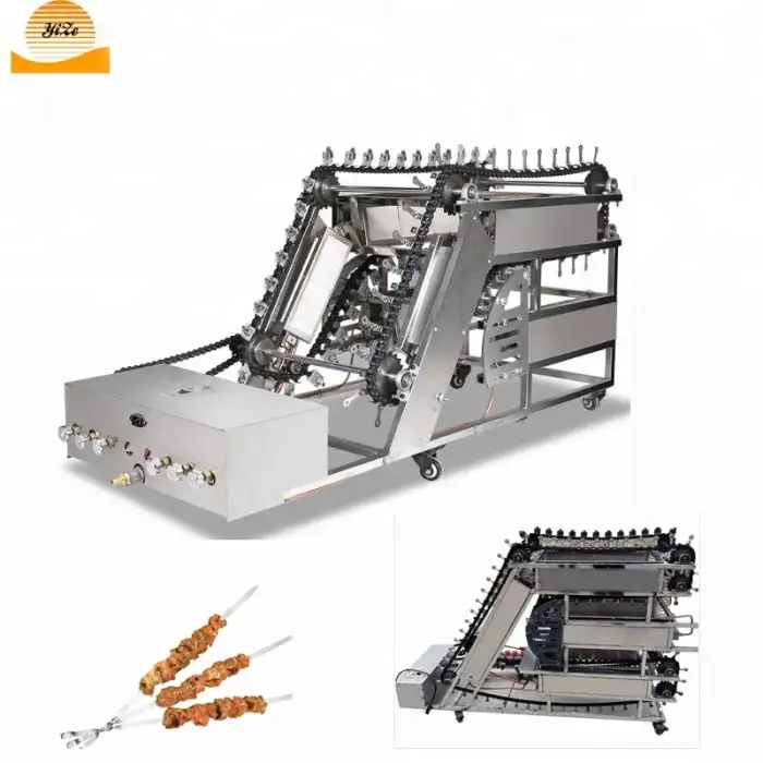 Automatic Chain Type Barbecue Grill Machine Yakitori Grill Machine