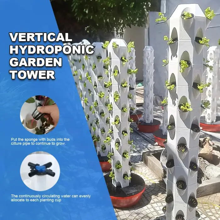 New Agriculture Farming aeropon tower Garden Vertical Petal hidroponic Hydroponic Tower Growing Systems