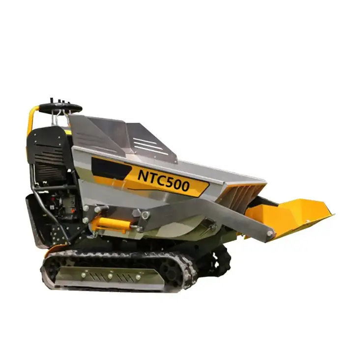 Small Track Dumper 500kg Load Capacity Gasoline Engine Powered Barrow Loader