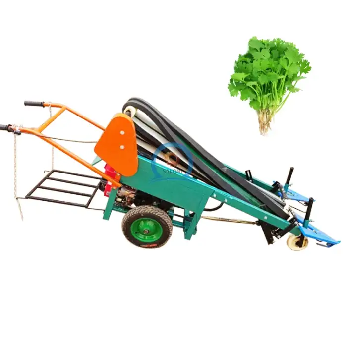 durable walking type leafy vegetable harvester machine dill okra green spring onion reaper for farm