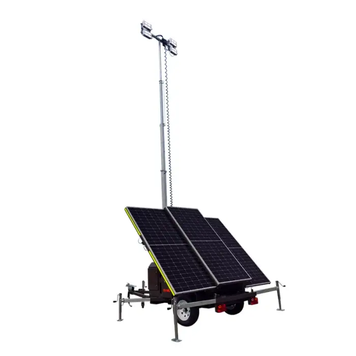 Portable solar light solar trailer solar light tower Mobile illuminated lighthouse