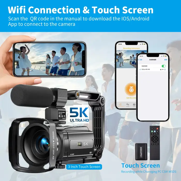 5k recorder photography video camera for live streaming