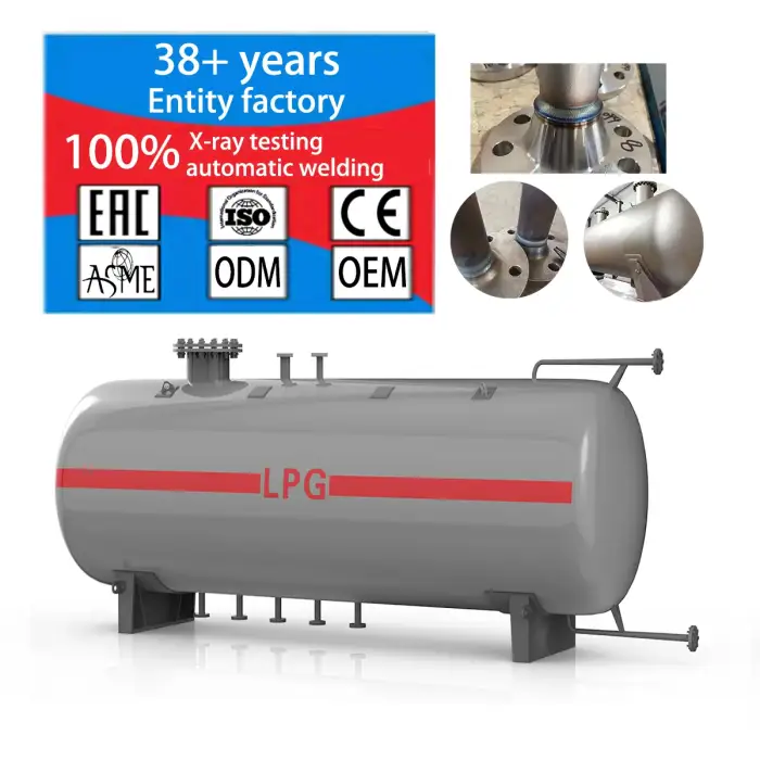 CJSE ASME 2.5t-100t liquefied petroleum gas storage tank, 5000Liter LPG Tank for sale, lpg gas storage tank