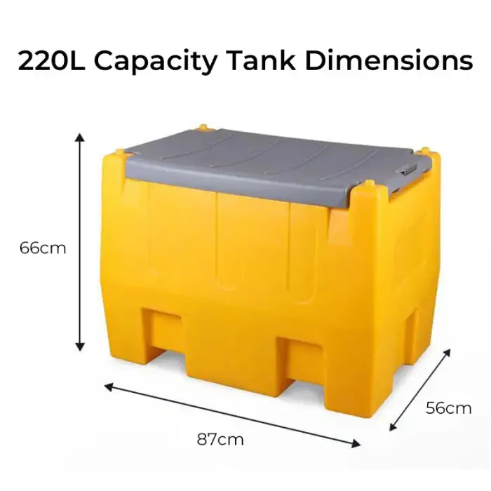 240L 480L Portable Fuel Gasoline Diesel Tank with Automatic Dispensing Nozzle For On-Site Refueling