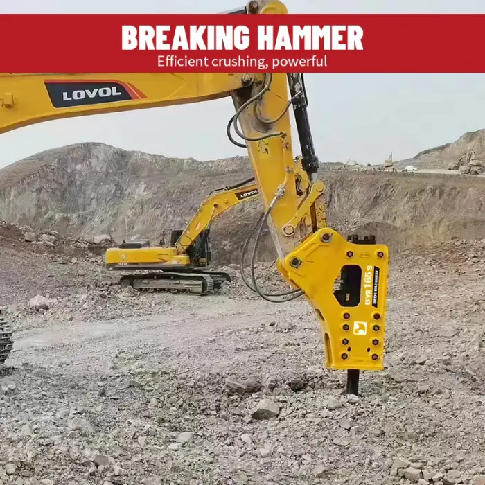 Heavy-Duty Hydraulic Breaker Hammer for Excavators - Efficient Building Breaking Machine, Rock and Concrete Demolition Tool