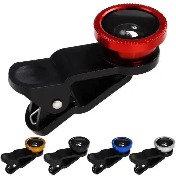 3-in-1 Wide Angle Macro Fisheye Lens Camera Kits Mobile Phone Fish Eye Lenses