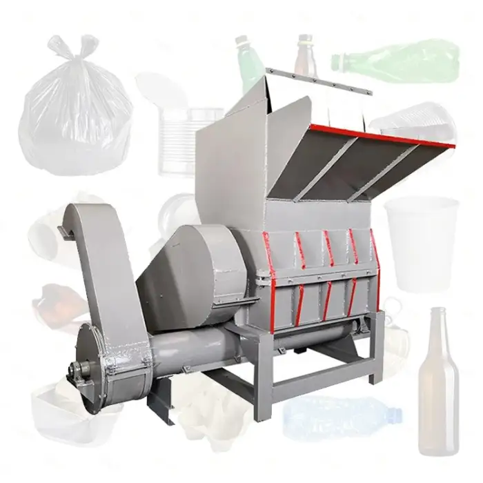 Plastic one shaft crushing and recycling shredder machine