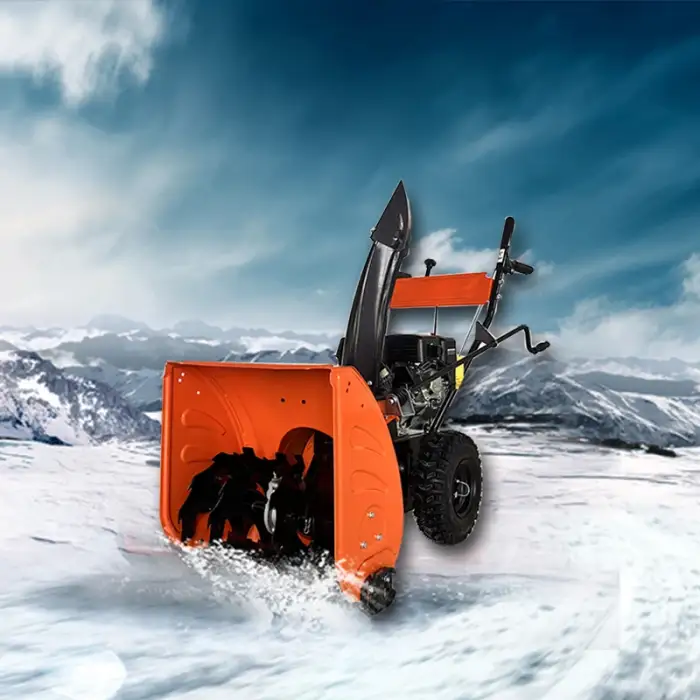 Loncin 6.5HP Gasoline Engine Snow Thrower with Double Wheels