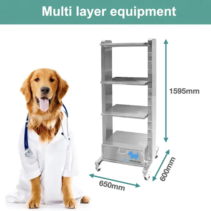 MEDICAL Mobile trolley endoscope e shelf