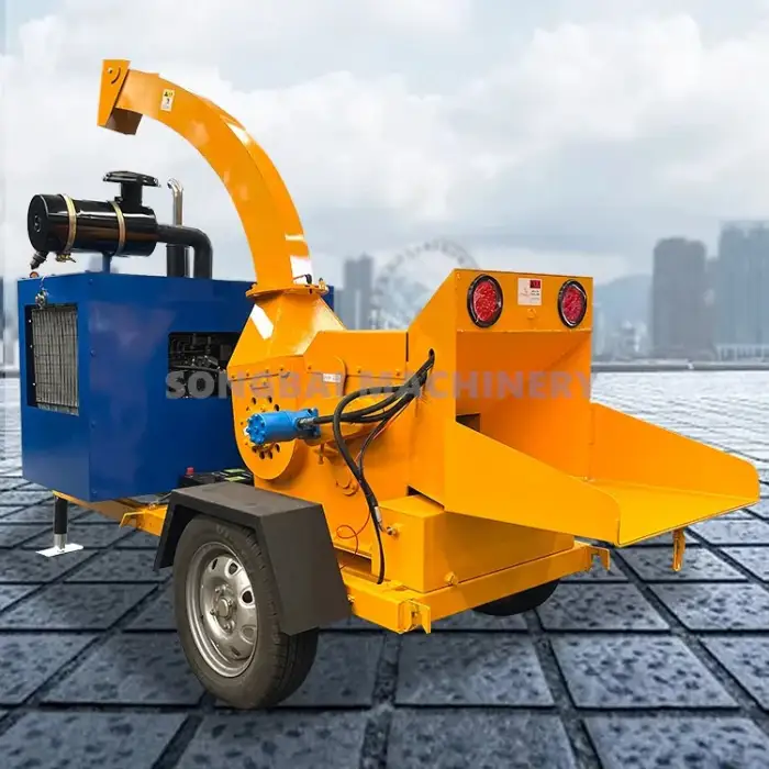 Forestry Mobile Diesel Engine Wood Chipper Shredder