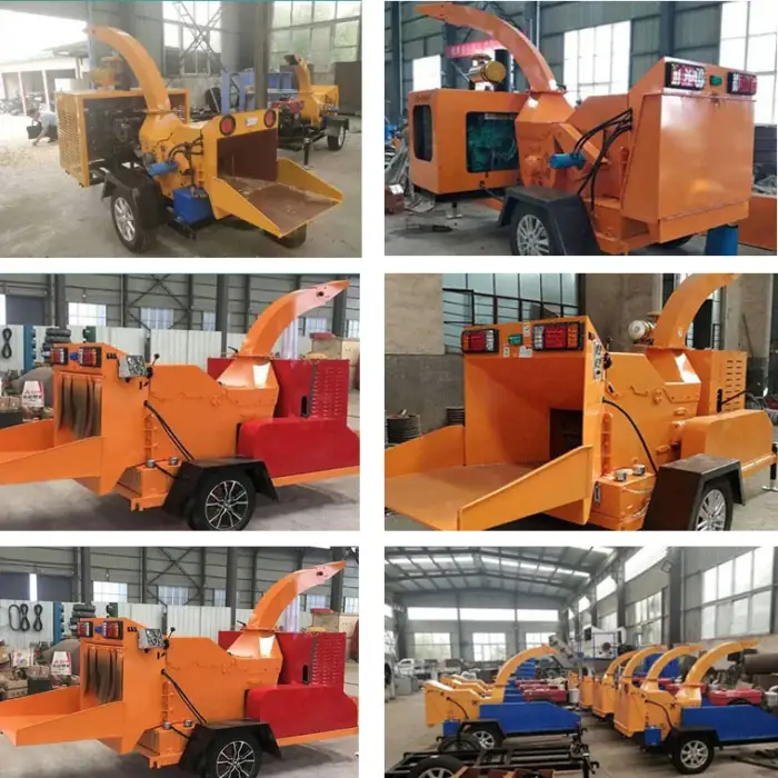 Forestry Mobile Diesel Engine Wood Chipper Shredder