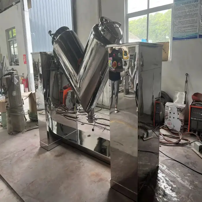 V Type Laboratory Chemical Food Dry Powder Mixer