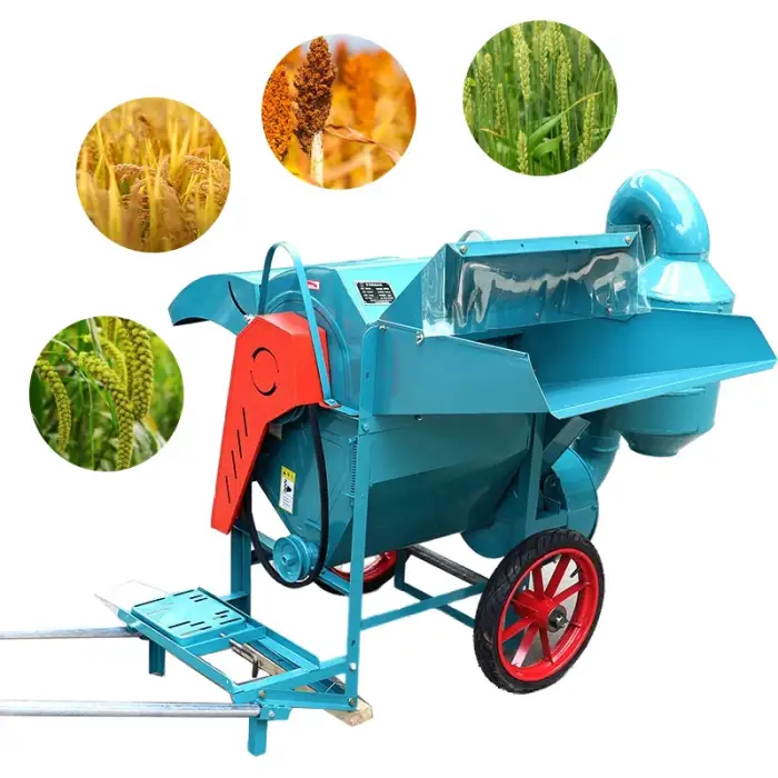 Wheat rice thresher grains threshing machine