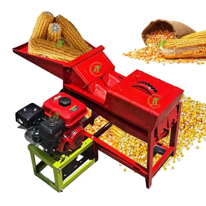 corn husker and corn threshing machine