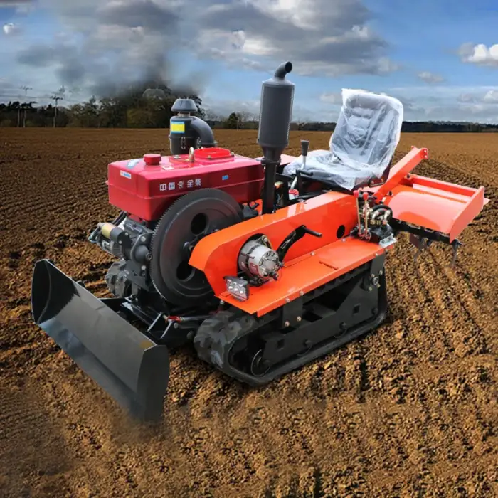 Mini electric l1400 crawler tractor cultivators greenhouse mini rotary tractor mini crawler tractor 80hp