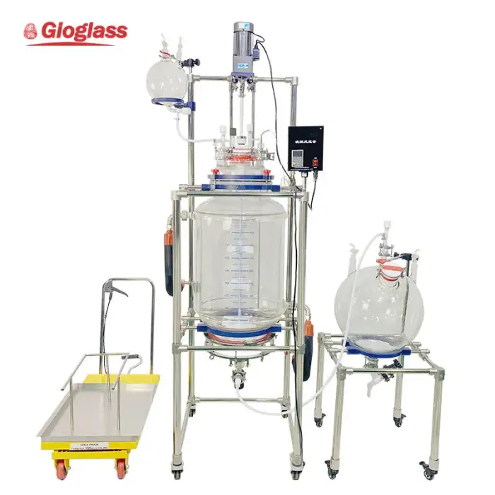 50L/100L Jacketed Glass Reactor for Chemical Lab Vacuum Mixing and Reaction