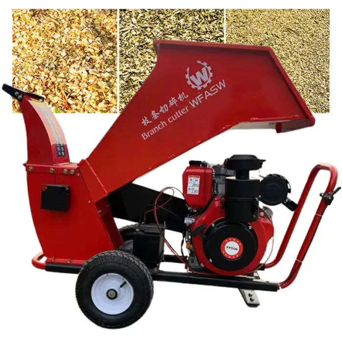 Wood gasoline electric wood chipper with diesel engine