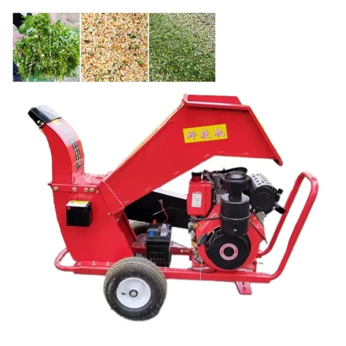 Wood gasoline electric wood chipper with diesel engine