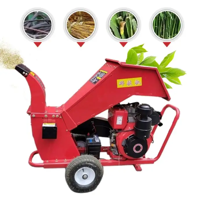 Wood gasoline electric wood chipper with diesel engine