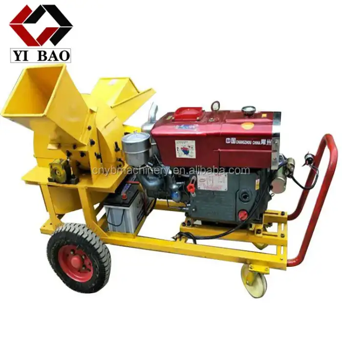 Diesel Powered Mobile Wood Crushers Efficient Wood Chipping Machine with Motor for Manufacturing Plants