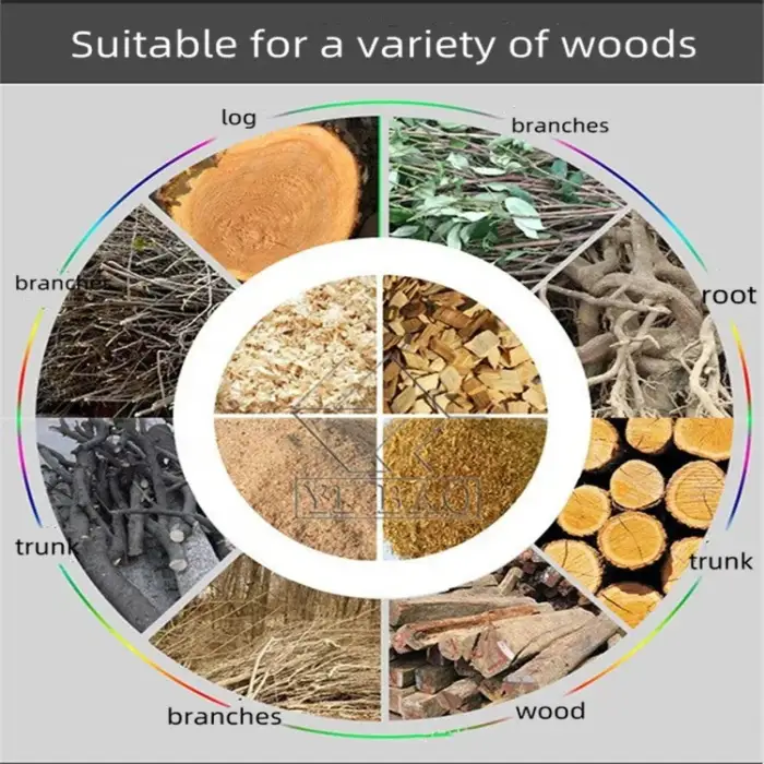 Diesel Powered Mobile Wood Crushers Efficient Wood Chipping Machine with Motor for Manufacturing Plants